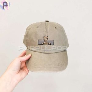 Yuji Itadori JJK Embroidered Washed Hat