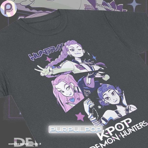 Kpop Demon Hunters Huntrix Rumi Mira Zoey Shirt