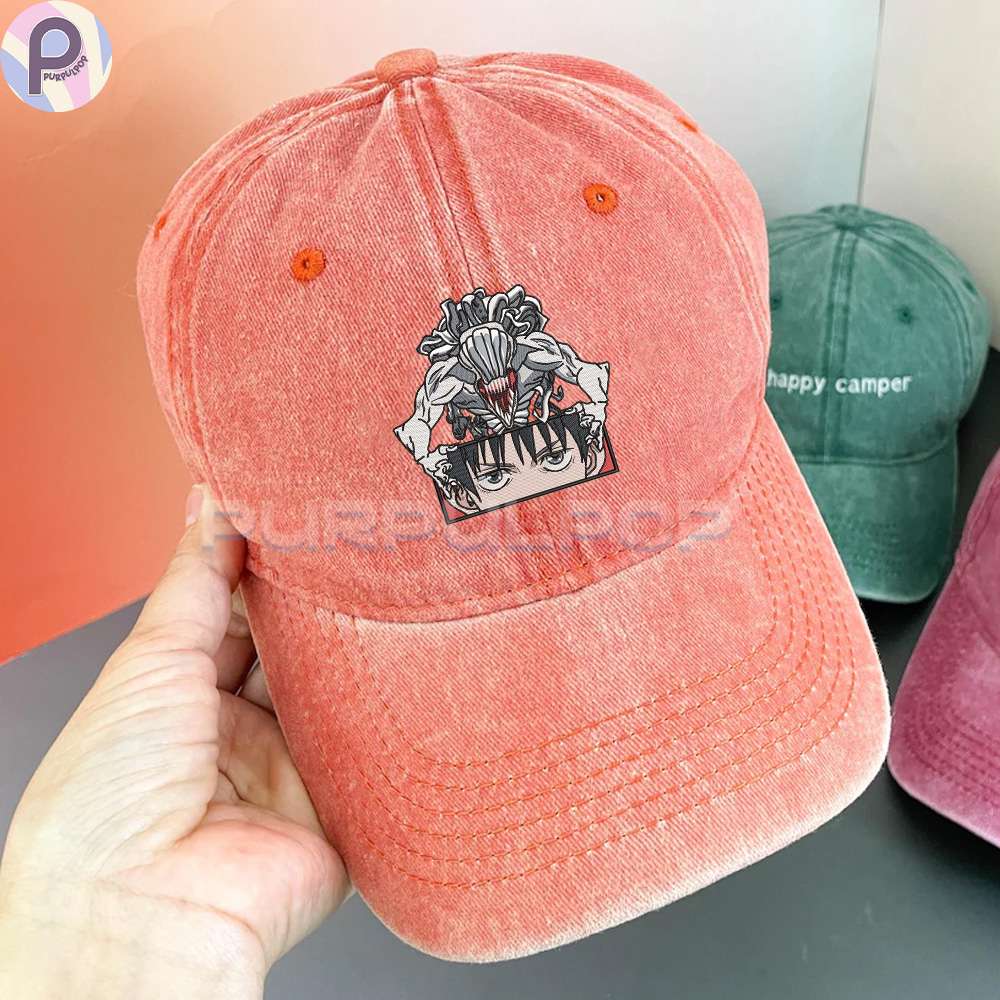 Yuta Okkotsu JJK Embroidered Washed Hat Yuta Okkotsu JJK Embroidered Washed Hat