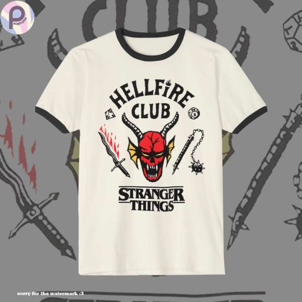 Hellfire Club Stranger Things Ringer T-Shirt