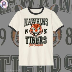 Hawkins Tigers 1987 Stranger Things Ringer Shirt Hawkins Tigers 1987 Stranger Things Ringer Shirt