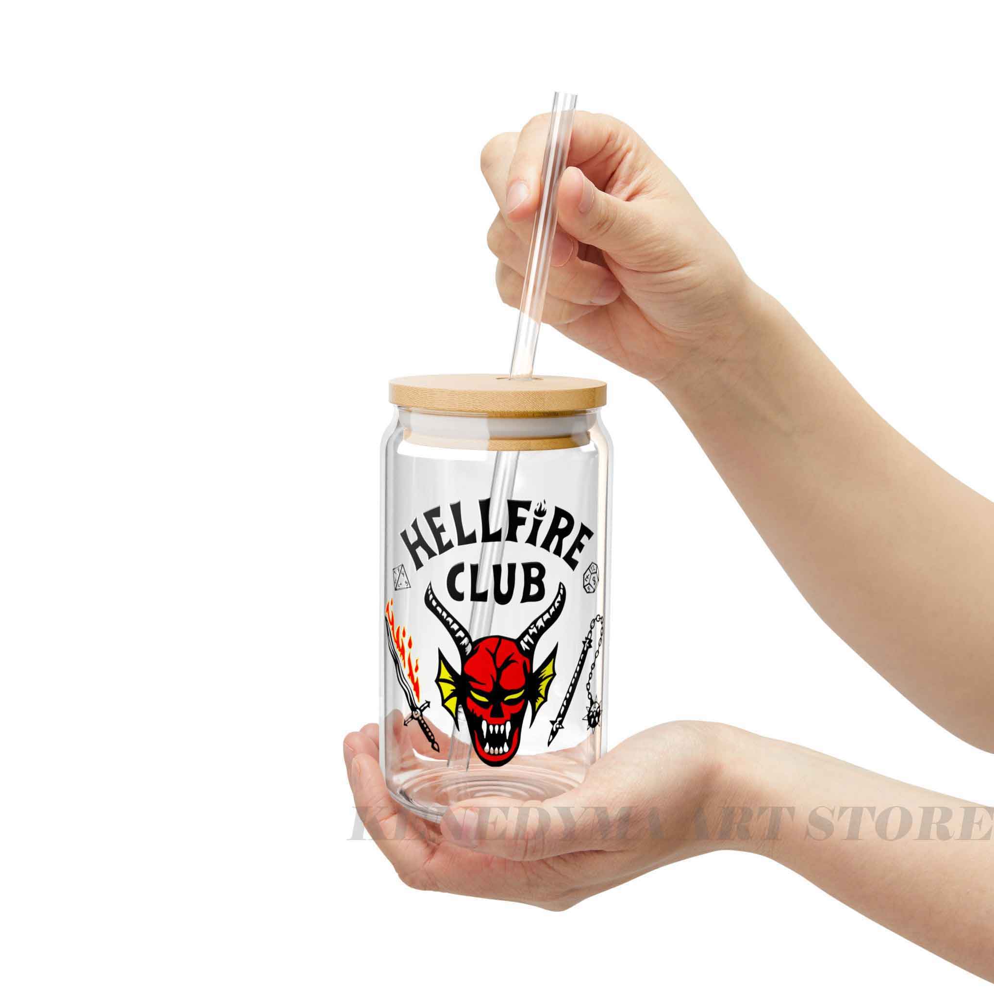 Hellfire Club Dnd Stranger Things TV Glass Can Hellfire Club Dnd Stranger Things TV Glass Can