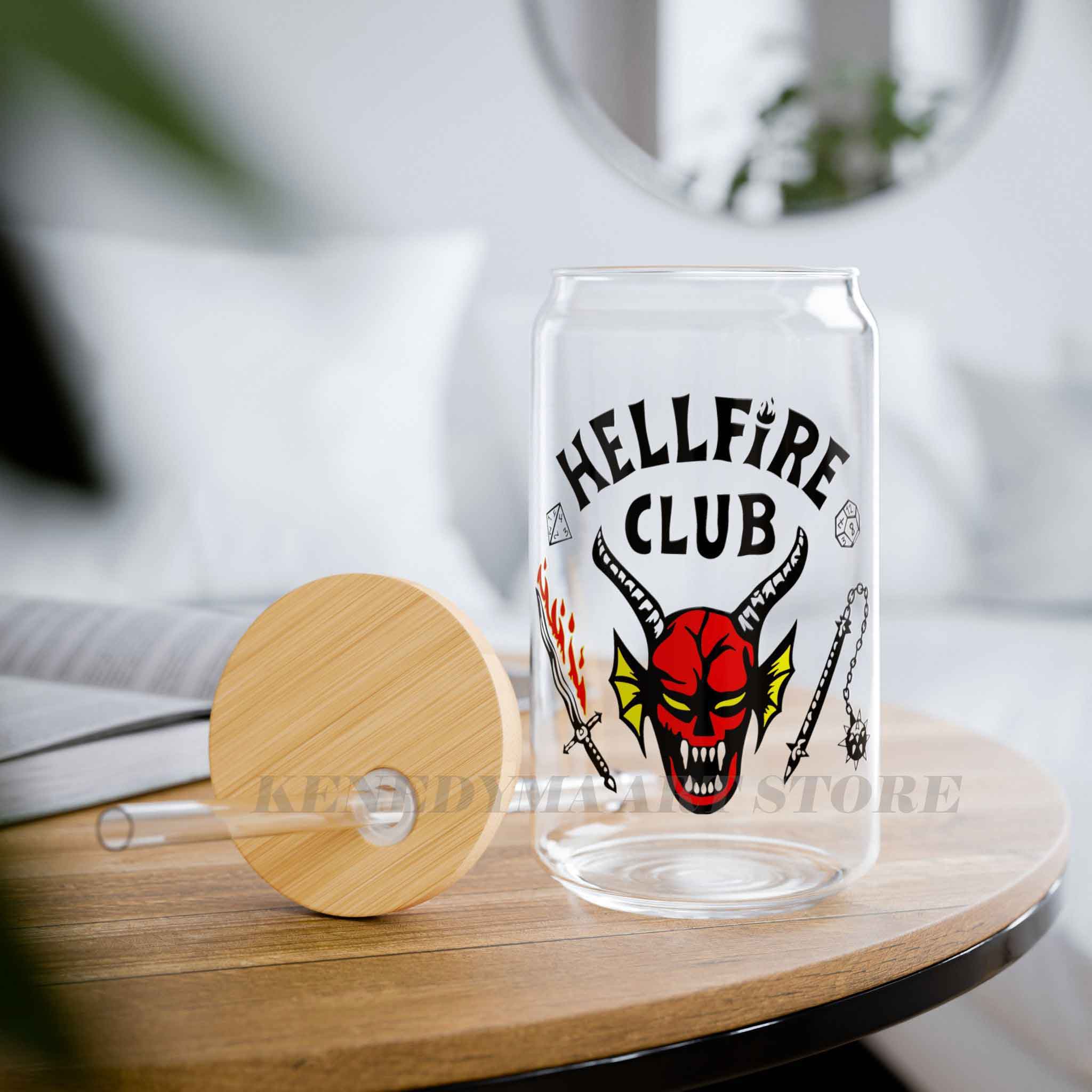 Hellfire Club Dnd Stranger Things TV Glass Can Hellfire Club Dnd Stranger Things TV Glass Can