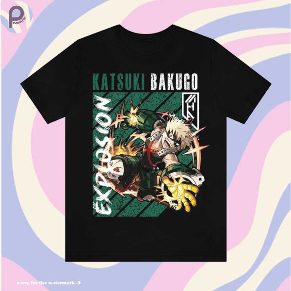 Katsuki Bakugo Explosion Boku No Hero MHA Shirt