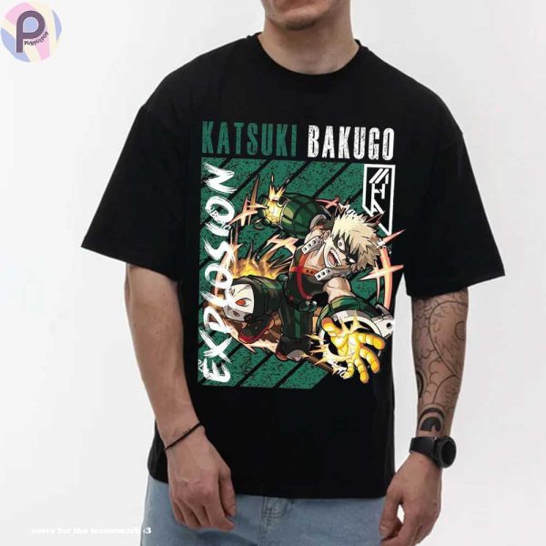 Katsuki Bakugo Explosion Boku No Hero MHA Shirt