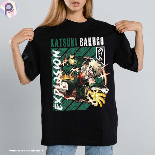 Katsuki Bakugo Explosion Boku No Hero MHA Shirt