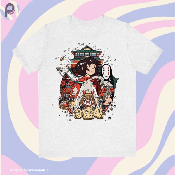 Spirit Away Studio Ghibli Chihiro No Face Haku Shirt