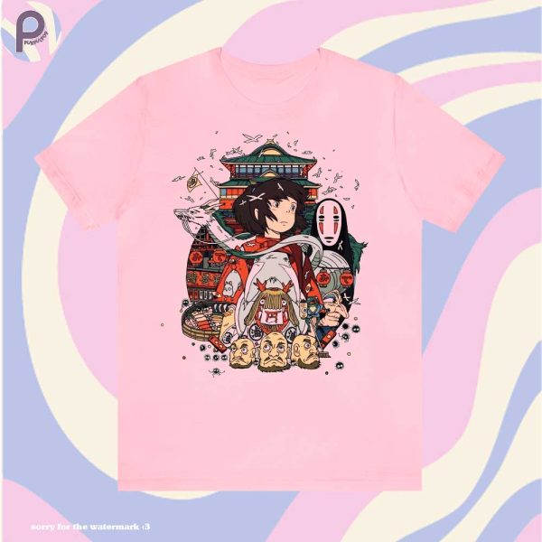 Spirit Away Studio Ghibli Chihiro No Face Haku Shirt