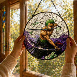 Zoro One Piece Anime Glass Suncatcher