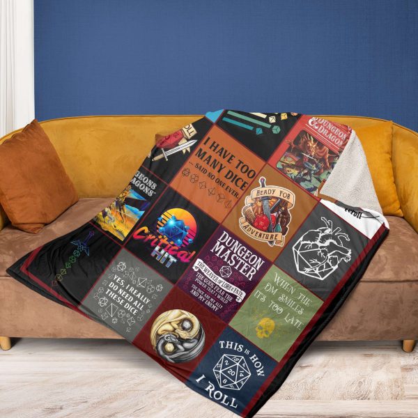 Dungeon and Dragon DnD Blanket