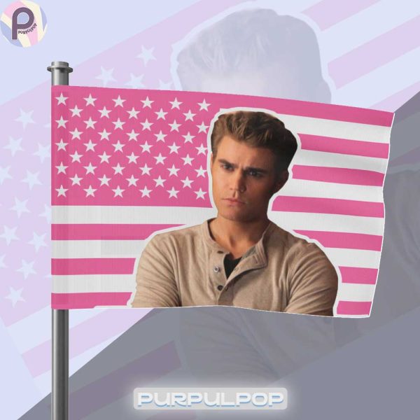 Stefan Salvatore The Vampire Diaries 4th of July Flag