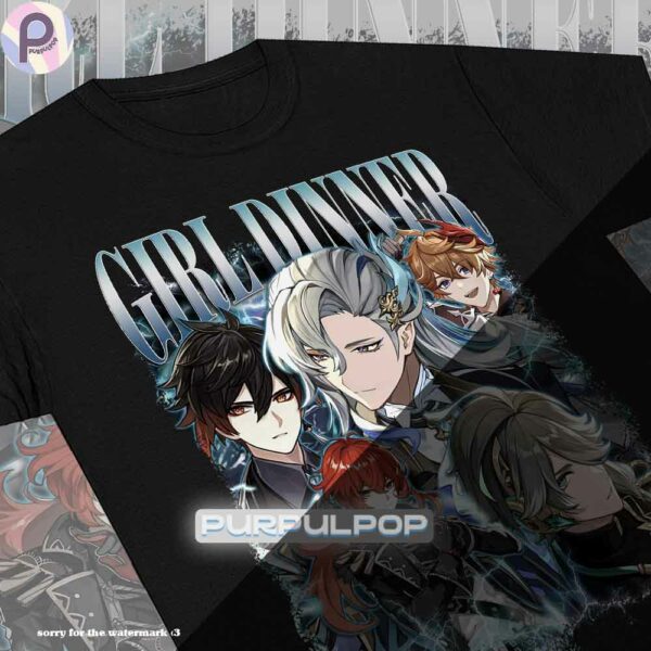 Genshin Impact Zhongli Alhaitham Diluc Tartaglia Neuvillette Shirt