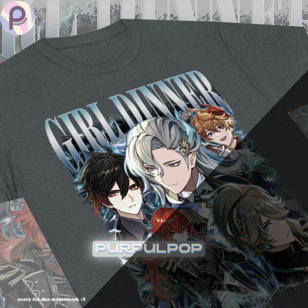 Genshin Impact Zhongli Alhaitham Diluc Tartaglia Neuvillette Shirt