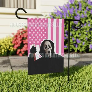 Scream Ghost Face Halloween Horror 4th of July Flag