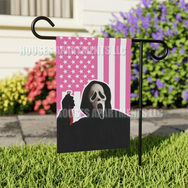 Scream Ghost Face Halloween Horror 4th of July Flag