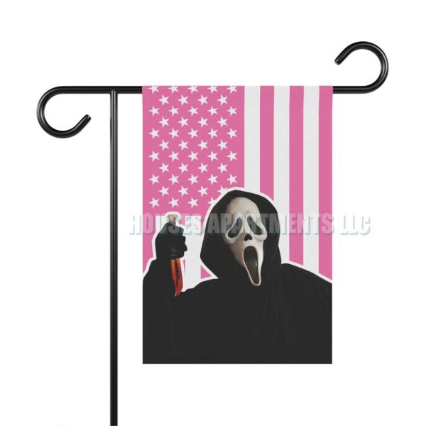 Scream Ghost Face Halloween Horror 4th of July Flag
