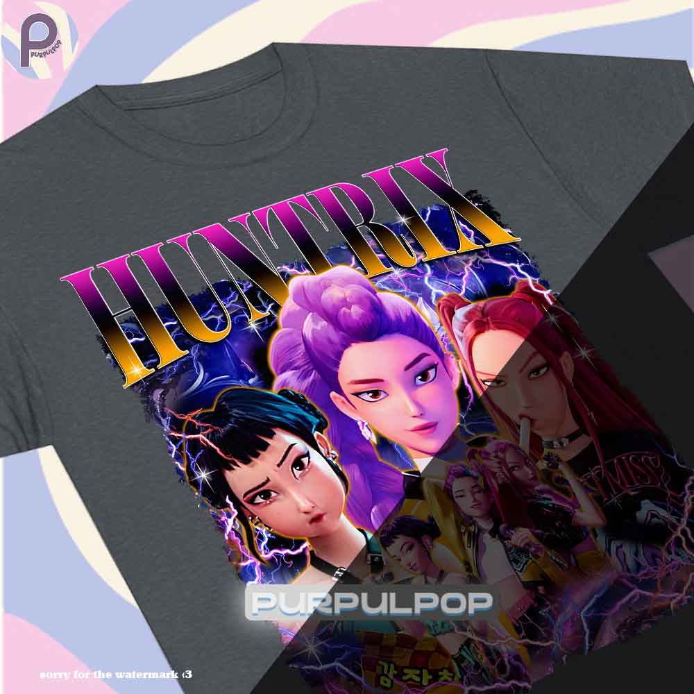 Huntrix Rumi Zoey Mira Kpop Demon Hunter Shirt Huntrix Rumi Zoey Mira Kpop Demon Hunter Shirt