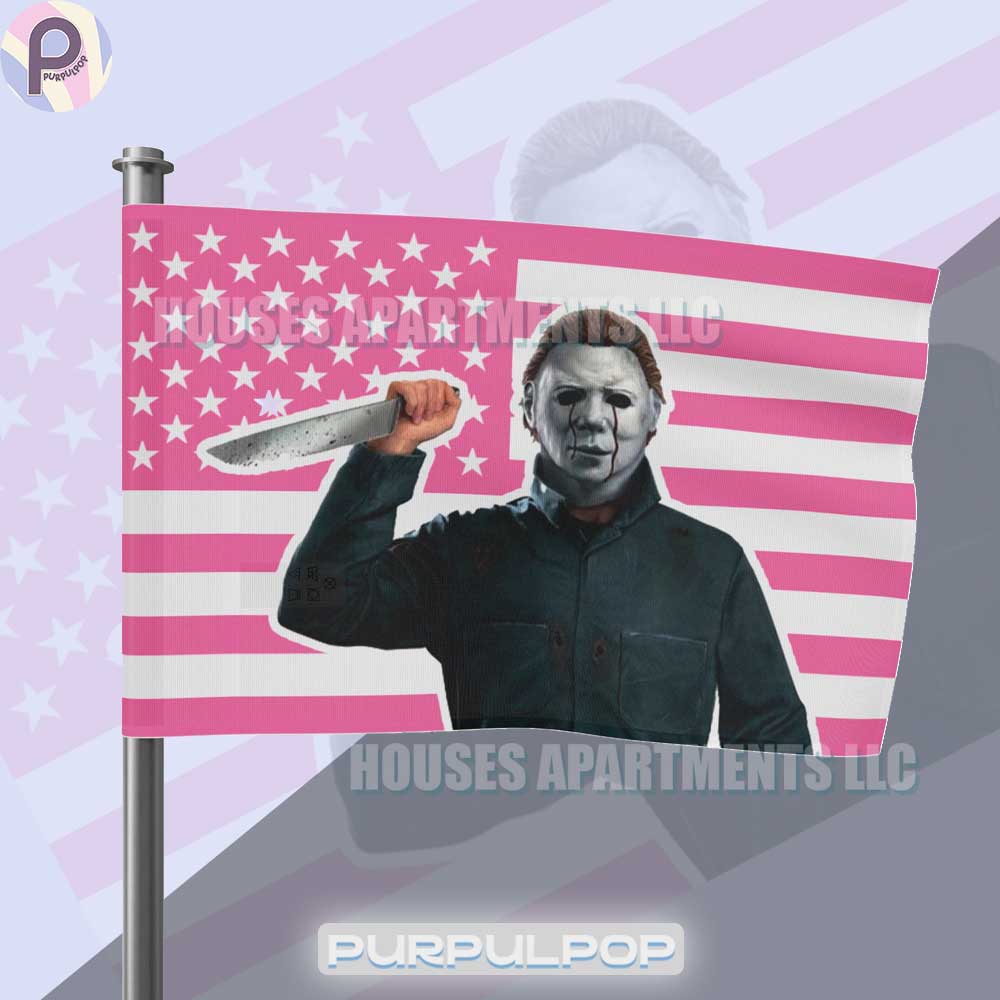 Michael Myers Halloween Horror 4th of July Flag Michael Myers Halloween Horror 4th of July Flag