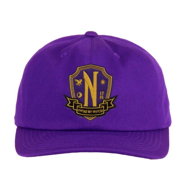 Wednesday Nevermore Academy Embroidered Washed Hat