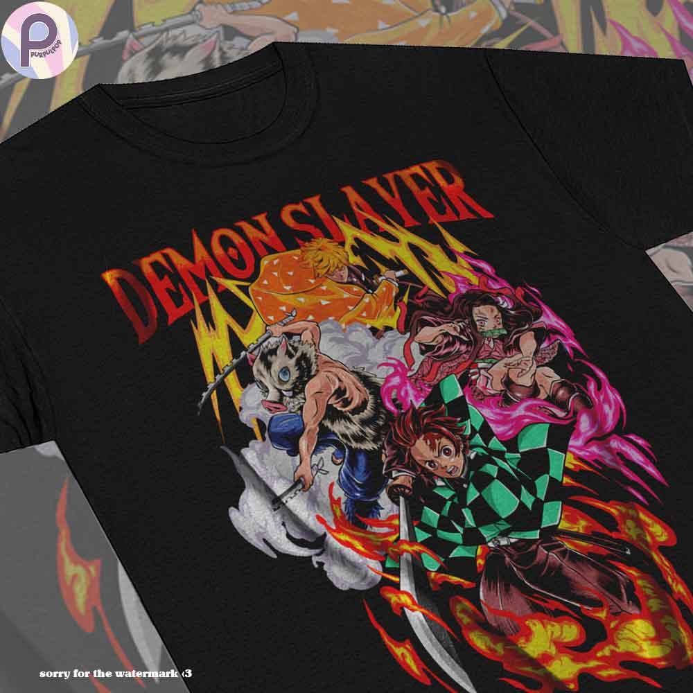 The Demon Slayer Vintage Retro Tanjiro Zenitsu Inosuke Shirt The Demon Slayer Vintage Retro Tanjiro Zenitsu Inosuke Shirt