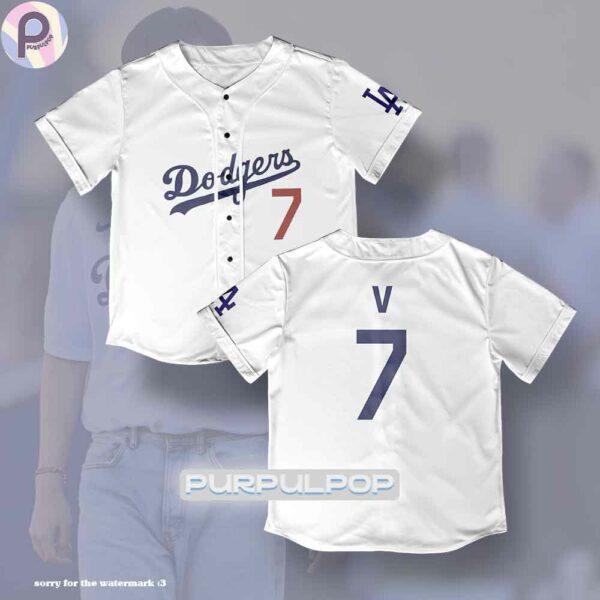 Dodgers 7V Taehyung BTS Baseball Jersey Shirt