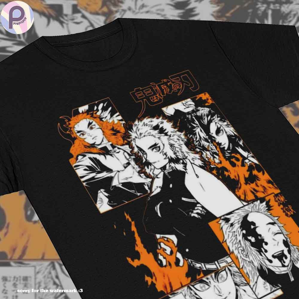 Rengoku Frame Manga Vintage Retro Demon Slayer Shirt Rengoku Frame Manga Vintage Retro Demon Slayer Shirt