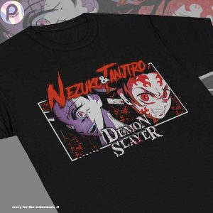 Nezuko and Tanjiro Brother Demon Slayer Retro Shirt