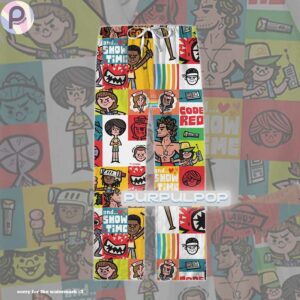 Color Full Character Art Stranger Things Pajama Set