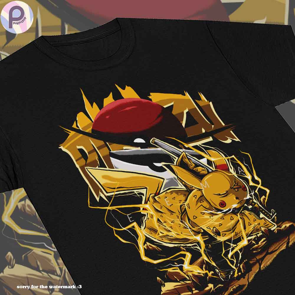Pikachuu x Zenitsu Demon Slayer Anime Shirt Pikachuu x Zenitsu Demon Slayer Anime Shirt