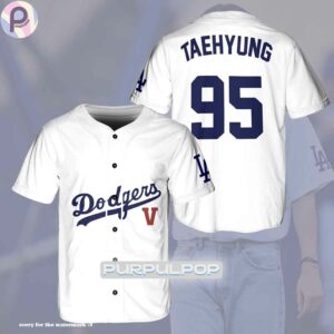 Taehyung 7 Dodgers Baseball Jersey Shirt