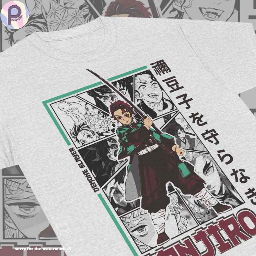 Tanjiro Kamado Manga Kitmesu no Yaiba Shirt Tanjiro Kamado Manga Kitmesu no Yaiba Shirt