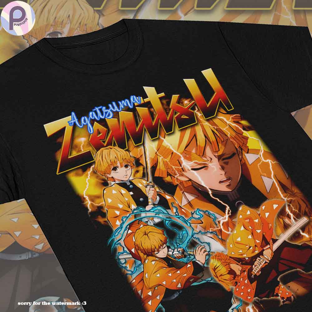 Agatsuma Zenitsu Demon Slayer Vintage Retro Shirt Agatsuma Zenitsu Demon Slayer Vintage Retro Shirt