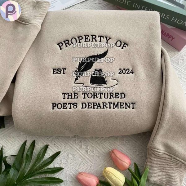 Property Of The Tortured Poets Department Embroidered Shirt