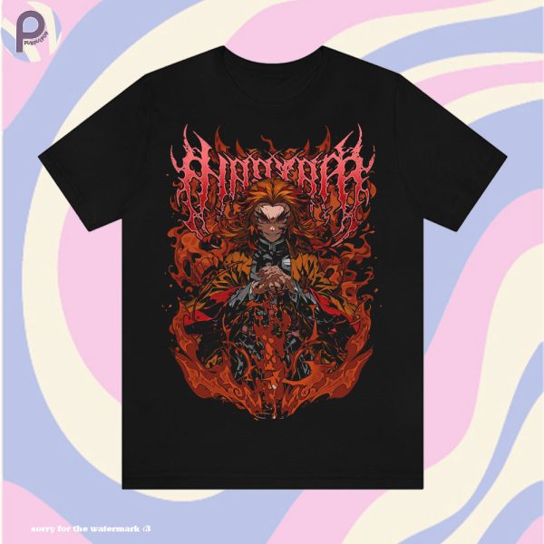 Kyojuro Rengoku Kimetsu no Yaiba Heavy Metal Shirt