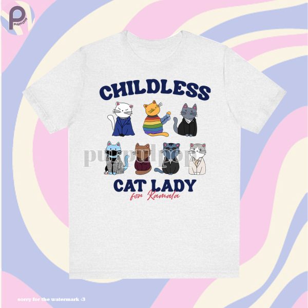 Childless Cat Lady For Kamala Harris Shirt