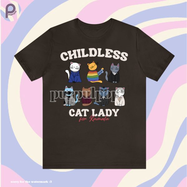 Childless Cat Lady For Kamala Harris Shirt