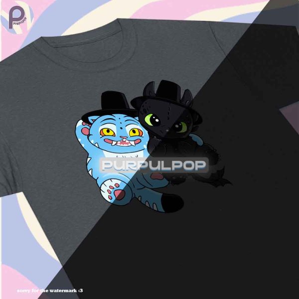 Derpy Tiger x Toothless Dragon Kpop Demon Hunters Shirt