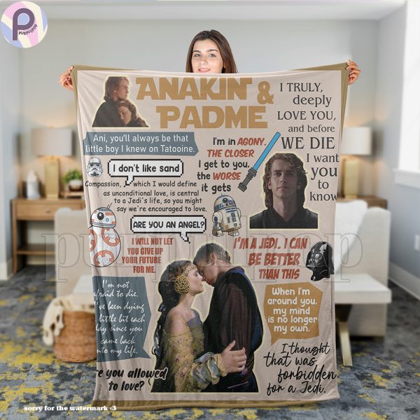 Anakin Padme Star Wars Blanket