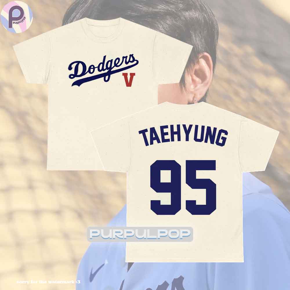 Dodgers Taehyung 7 V BTS Baseball Shirt Dodgers Taehyung 7 V BTS Baseball Shirt