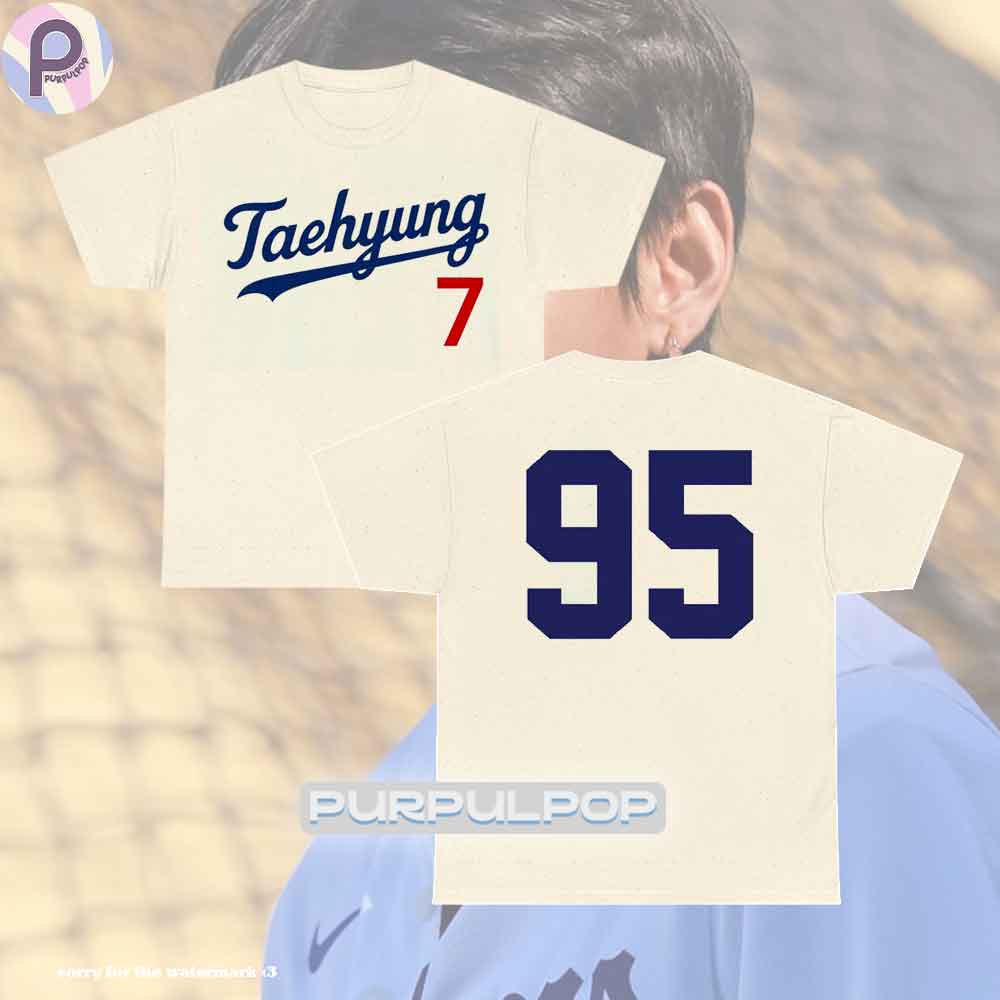 Taehyung 7 V BTS Dodgers Baseball Shirt Taehyung 7 V BTS Dodgers Baseball Shirt