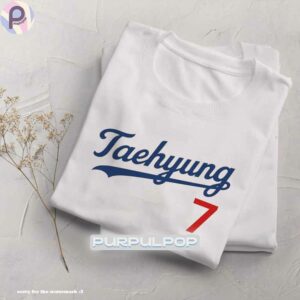 Taehyung 7 V BTS Dodgers Baseball Shirt