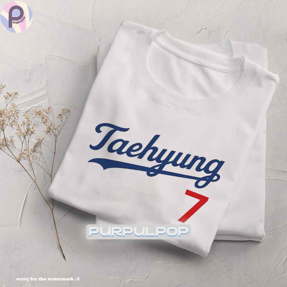 Taehyung 7 V BTS Dodgers Baseball Shirt Taehyung 7 V BTS Dodgers Baseball Shirt