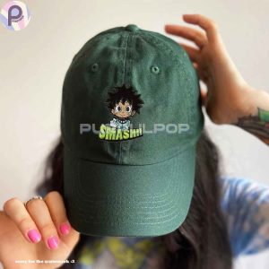 Smash Deku Izuku MHA Embroidered Washed Hat