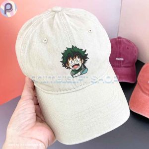 Deku MHA Logo Embroidered Washed Hat