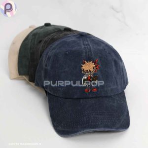 Bakugo MHA Embroidered Washed Hat