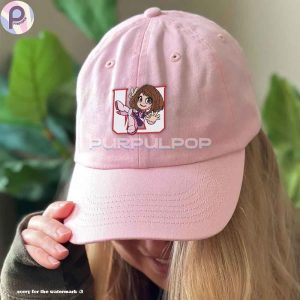 Uraraka Ochako My Hero Academia Embroidered Washed Hat