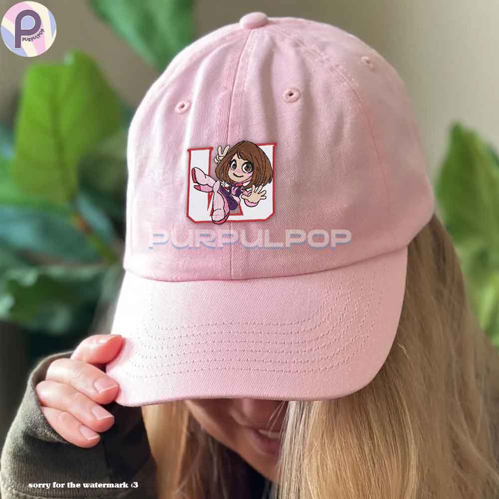 Uraraka Ochako My Hero Academia Embroidered Washed Hat Uraraka Ochako My Hero Academia Embroidered Washed Hat
