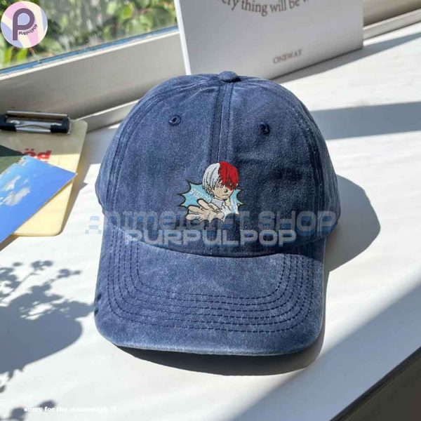 Shoto Todoroki MHA Embroidered Washed Hat