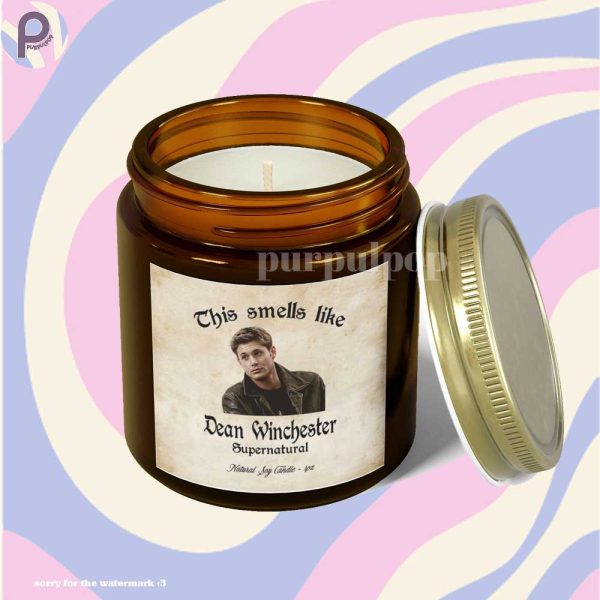 Dean Winchester Supernatural Candle