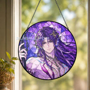 Love and Deepspace Stained Glass Suncatcher